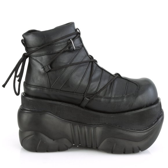 Platform Men's Gothic Ankle Boots - Picture 4 of 5